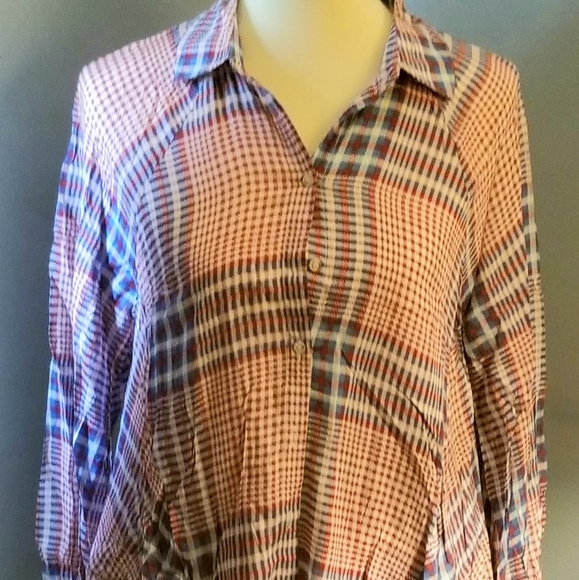 RYU BUTTON UP LAYERED TOP - Picture 3 of 6